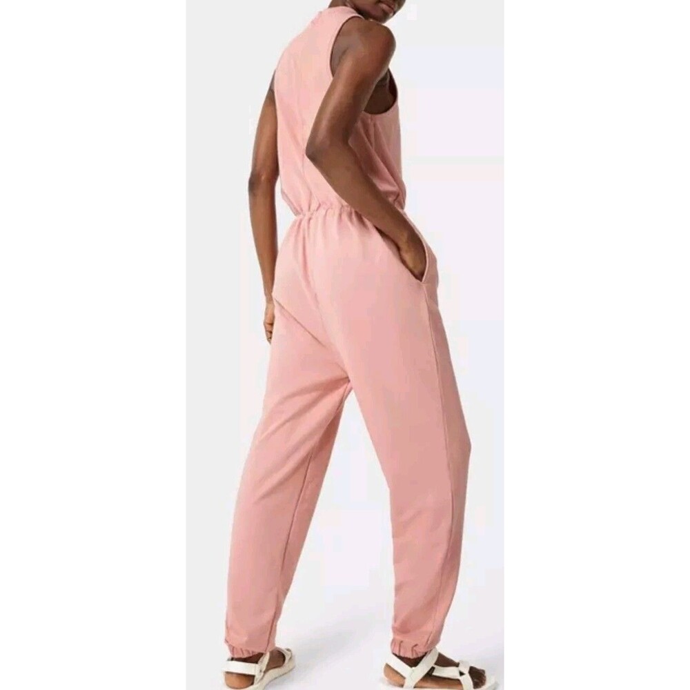 Sweaty Betty | Women’s Size 12 | Kaya Jumpsuit Bloom Pink Drawstring Sleeveless - Picture 3 of 16